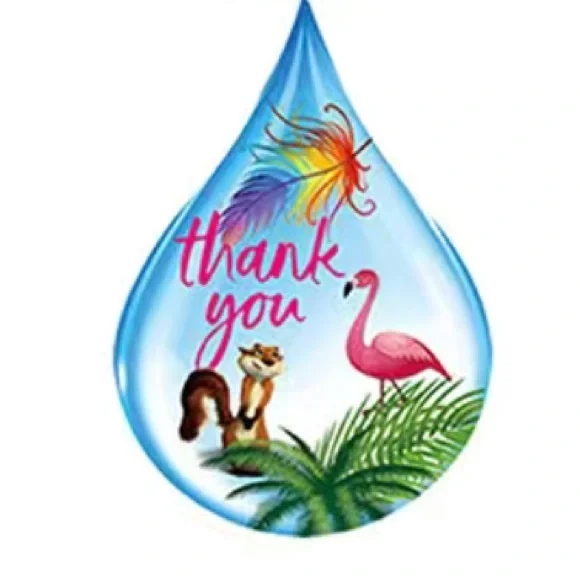 500 Roll Teardrop Animal Thank You Stickers PRICE IS FIRM - Picture 4 of 4